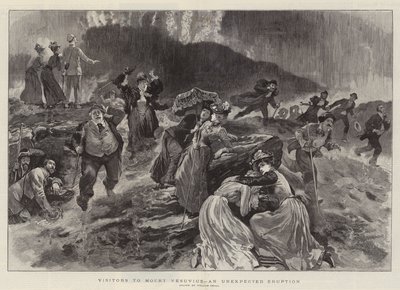Visitors to Mount Vesuvius, an Unexpected Eruption by William Small